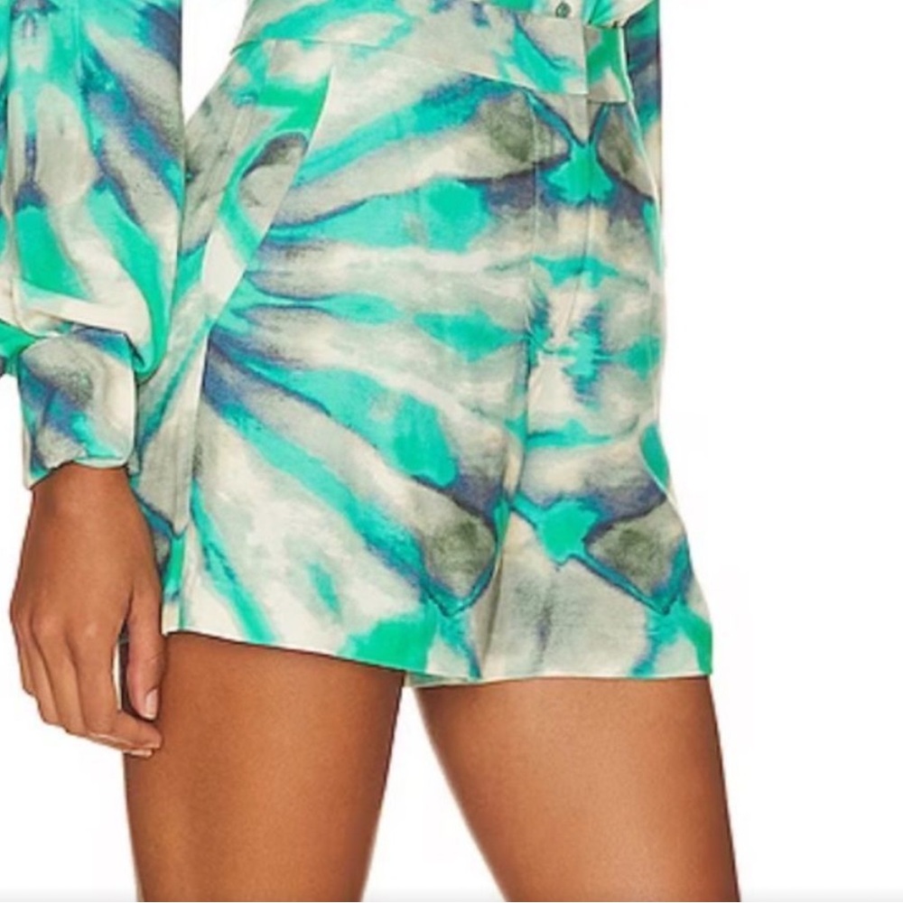 Alexis Blue and Green Tie Dye Shorts